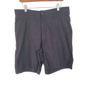 Wrangler Outdoor Series Shorts 36 Mens Black Pockets Flat Front Casual Bottoms